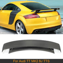 Carbon Fiber Car Rear Trunk Spoiler Lip Wing for Audi TT MK2 8J TTS Coupe 2 Door Only 08-14 Quattro Convertible Black FRP 2024 - buy cheap