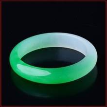 Pulsera de Jade verde y blanco Natural para hombre y mujer, amuleto tallado a mano, accesorios de moda, joyería auténtica, regalos 2024 - compra barato