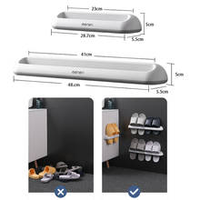 New Slippers Rack Wall/Door Self Adhesive Shelf Shoe Rack for Bathroom/Living Room Flip Flop Loafer Rack Waterproof Organizer 2024 - buy cheap