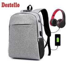 Mochila para ordenador portátil de gran capacidad para hombre, bolsa de viaje de negocios, antirrobo, a la moda, con carga USB, de 15,6 pulgadas 2024 - compra barato