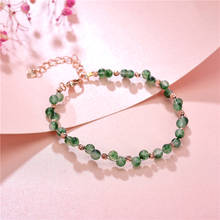 Charms Natural Stone Bracelet Green Crystal Beaded Bracelets Handmade Bangle for Women Prayer Fitness Chain Jewelry Gift B431 2024 - buy cheap