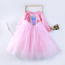 FOCUSNORM Princess Baby Kids Girls Cosplay Dress Long Sleeve Lace Patchwork Tutu Dress Party Clothes 3-9Y 2024 - buy cheap