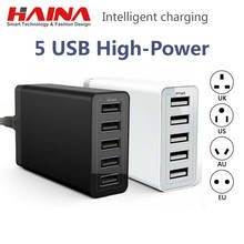 40w Multi usb charger 5 Port USB Charger Fast Charging Station Dock 8A 5 Ports desktop Power Adapter Portable Travel Charger 2024 - buy cheap