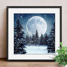 Diamante bordado neve paisagem inverno broca quadrada completa foto de pintura de decoração de mosaico de strass com diamante 2024 - compre barato