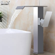 ELLEN Tall Faucet Hot Cold Watefall Water Mixer Tap Vessel Basin Sink Faucets Single Handle Chrome Finished EL1990T 2024 - buy cheap