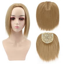 Gres Straight Clip Ins Topper Hair Synthetic Short Hair Extension Middle Part Women Hair Toupees High Temperature Fiber 2024 - buy cheap