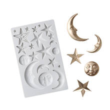 Molde de silicona con forma de Luna y estrellas para pasteles, Mousse, postre, utensilios de decoración para hornear 2024 - compra barato