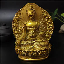 Estatua de Buda dorado Feng Shui chino tallado a mano, estatuillas de escultura de Buda, adornos para decoración del hogar 2024 - compra barato