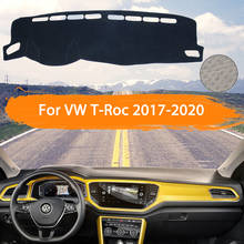 Cubierta para salpicadero de coche, alfombrilla para evitar la luz del sol, alfombra, accesorios para VW Volkswagen t-roc T Roc 2017 2018 2019 2024 - compra barato