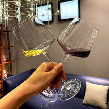 Creative 600ml Handmade Square Wine Tasting Cup Burgundy Goblet Popular Bar Household Drinking Set Drinking Red Wine Glass 2024 - buy cheap