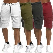 Samlona 2021 Summer New Western Fashion Shorts Men Straight Casual Trend All-match Classic Simple Outdoor Leisure Half Pants 2024 - buy cheap