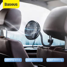 Baseus Car Fan 360 Degree Rotating Air Vent Conditioner Cooling Fan Auto Backseat Air Vent USB Cooling Fan Auto Mini USB Fan 2024 - buy cheap