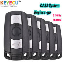 KEYECU-llave de coche remota inteligente para BMW CAS3 3 5 Series X5 X6, Fob 3 botones-315MHz/ 433MHz/ 868MHz-Chip PCF7952, 5 uds. 2024 - compra barato