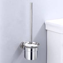 304 Stainless Steel Wall Mounted Toilet Brush Holder with Glass Cup WC Accessories Set Home Improvement Storage Rack 2024 - buy cheap