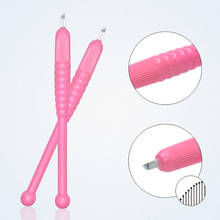 50pcs Disposable Tebori Microblading Pen 18U for Seri-permanent Makeup Brows Microblade Pen 9 Lamina Tattoo Manual Pen Eyebrow 2024 - buy cheap