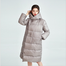 2020 New Winter grey long Down Jacket Women Loose hooded Down jackets 90% White Duck Down coat Female Thick Warm Coats Outerwear 2024 - buy cheap