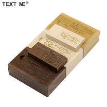 TEXT ME Custom Logo Wooden U Disk 32GB 64GB USB Flash Drive 4GB 8GB 16GB USB 2.0 Photography Gift 2024 - buy cheap