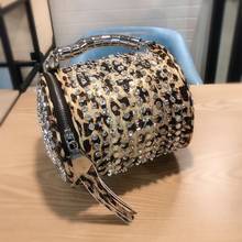 Bolsa feminina de luxo, bolsa de ombro pequena para mulheres, com estampa de leopardo, de luxo 2024 - compre barato