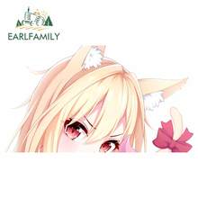 Earlfamily 13cm x 7.4cm para anime menina adesivos de carro fino pára-brisa decalque vinil envoltório do carro à prova dwaterproof água material de vinil decoração 2024 - compre barato