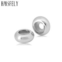 HMSFELY 316l Stainless Steel Spacer Beads European Charm Beads Findings For DIY Women Bracelet Jewelry making Accessories Bead 2024 - buy cheap