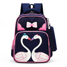 Cute Cartoon School Bags For Girls Swan Pattern Backpack Children Orthopedic Backpacks Primary Book mochila escolar Grade 3-5 2024 - buy cheap