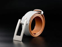 Genji-Cinturón de cuero auténtico para hombre, accesorio de piel de vaca con relieve de primera capa, color blanco, novedad, envío gratis 2024 - compra barato