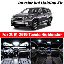 For 2001-2019 Toyota Highlander White car accessories Canbus Error Free LED Interior Light Reading Light Kit Map Dome License 2024 - buy cheap
