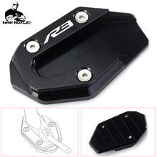 Motorcycle Kickstand Foot Side Extension Stand Enlarge Pad Support Plate For Yamaha YZF R3 YZF-R3 2015-2021 2019 2018 2017 2016 2024 - buy cheap