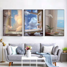 Modern Warm Color Clouds Landscape Canvas Painting Wall Art Print Poster Picture Decorative Painting Living Room Home Decoration 2024 - buy cheap