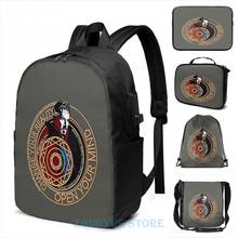 Mochila con estampado gráfico divertido Dr. Strange para hombre y mujer, morral escolar con carga USB, bolso de viaje para ordenador portátil 2024 - compra barato