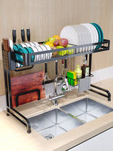 Multi-camadas de aço inoxidável pia rack de prato rack de drenagem rack de armazenamento de cozinha do agregado familiar utensílios de mesa rack de secagem 2024 - compre barato