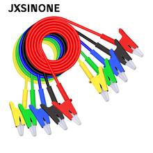 JXSINONE-Pinzas de cocodrilo P1024, cables de prueba, Cable de alambre de cocodrilo de doble extremo con aisladores, Clips de prueba, Cable de cobre Flexible, 5 uds. 2024 - compra barato