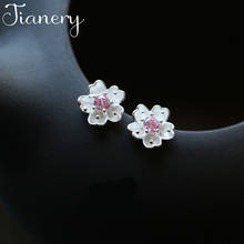 JIANERY-Pendientes llamativos de flores para mujer, joyería de moda, Color plateado, nuevo diseño 2024 - compra barato