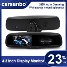 Carsanbo 4,3 дюймов Автомобильный монитор заднего вида Miirror TFT lcd экран автомобильный монитор Авто Диммер помощь при парковке для автомобиля камера заднего вида 2024 - купить недорого