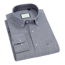 Drymargarida camisa masculina oxford, camisa manga longa listrada casual xadrez de marca, novo, 2020 algodão, 12 cores dsaplique 100% 2024 - compre barato