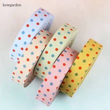 Kewgarden 2" 1" 1cm Color Dot Double Layer Fabric Ribbon Handmade Tape DIY Hair Bow Corsage Accessories Sewing Riband 10Meter 2024 - buy cheap