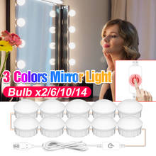 3 Color Makeup Mirror Light Bulb LED USB Vanity Lamp Indoor Dressing Table Mirror Light 12V LED Hollywood Makeup Vanity LED Lamp 2024 - buy cheap