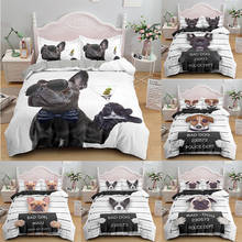 Fashion 3D Dog Bedding Set Digital Print Duvet Cover Pillowcase 2/3 Pcs Bed  Single/Twin/Double/Full/ Queen/ King Size 2024 - buy cheap