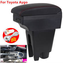 For Toyota Aygo BJ armrest box central Store content box car-styling decoration With cup holder USB 2024 - buy cheap