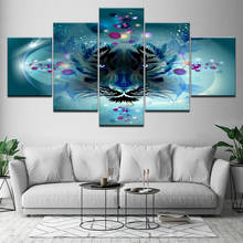 Modern Wall Decor Painting Canvas Art HD Print Painting Canvas 5 Panel Abstract Animal Leopard Wall Picture Home Decor Artwork 2024 - buy cheap