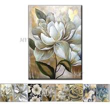 Flores florecientes, una variedad de estilos disponibles, 100% arte de pared pintado A mano, decoración del hogar, imagen, pintura al óleo sobre lienzo moderna 2024 - compra barato