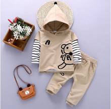 Baby boys 3pcs sets long sleeve Boy Clothing Set Spring boys t shirt+ hoodies + Pant baby boy's clothes suit for 1 2 3 4 years 2024 - buy cheap