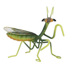 Tooarts-estatuilla de Animal Mantis de hierro, escultura de Metal Retro, decoración de escritorio de oficina en casa, adornos de colección, regalo, paisaje de jardín 2024 - compra barato