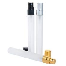 Mini botella de Perfume vacía de vidrio esmerilado recargable, contenedor de cosméticos de viaje portátil, atomizador, 10ml 2024 - compra barato