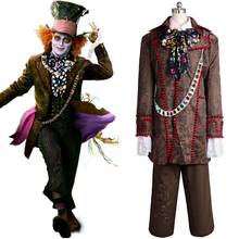 Alice Cosplay In Wonderland Johnny Depp Hatter Jacket Pants Tie Full Set Uniform Halloween Cosplay Costumes For Men Size 2024 - buy cheap