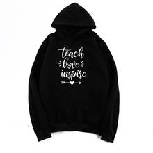 Teach Love Inspire Funny Slogan O Neck Christian Jesus Hoodies Pulloves Cotton Harajuku Women Sweatshirt Full Long Sleeve Shirt 2024 - buy cheap