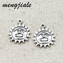 20pcs Antique Silver Sun God Charms  Alloy Metal Pendants For DIY Jewelry Accessories Making 11*17mm 2024 - buy cheap