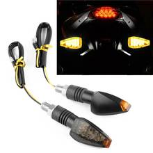 2 pçs universal 14led piscas de volta da motocicleta longo curto sinal volta indicador luzes indicador blinker luz flashers d7ya