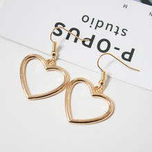 Earrings New Hollow Geometry Earrings Heart Sweet Gold Love Earrings Women Gifts Jewelry Orecchini Brincos Pendientes Oorbellen 2024 - buy cheap