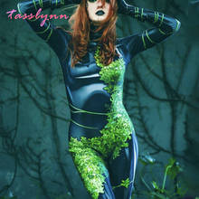 Birds of Prey Pamela Lillian Isley Costumes Poison Ivy Cosplay Zentai Bodysuit Suit Jumpsuit Superhero Halloween Adult Kids 2024 - buy cheap